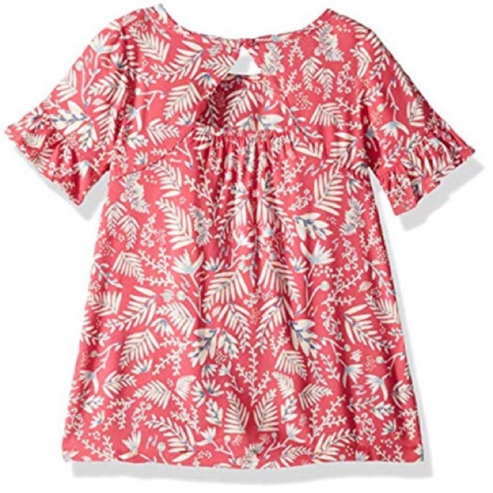 🆕Roxy Girls' Sea Oxygen Print Ruffle Sleeve Dress - Picture 2 of 6